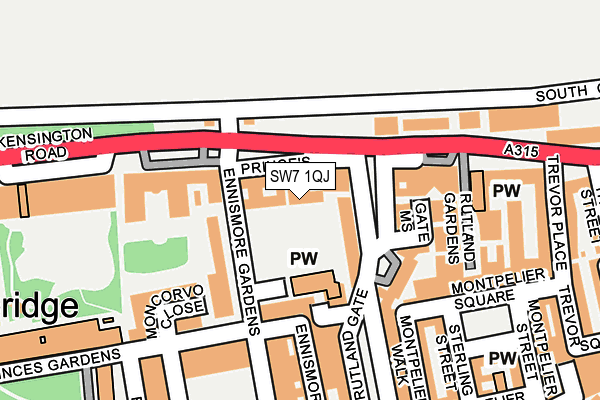 SW7 1QJ map - OS OpenMap – Local (Ordnance Survey)