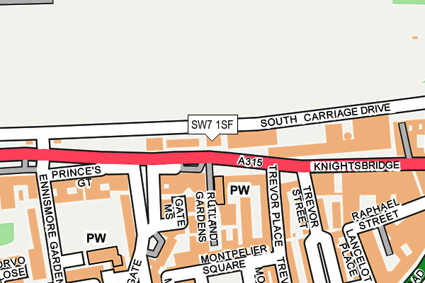 SW7 1SF map - OS OpenMap – Local (Ordnance Survey)