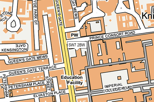 SW7 2BW map - OS OpenMap – Local (Ordnance Survey)