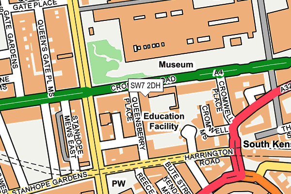 SW7 2DH map - OS OpenMap – Local (Ordnance Survey)