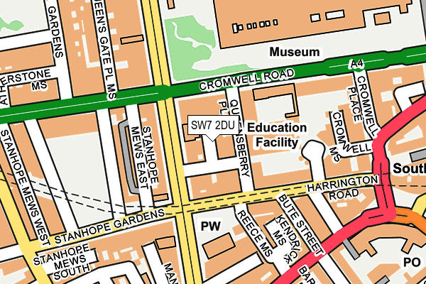 SW7 2DU map - OS OpenMap – Local (Ordnance Survey)