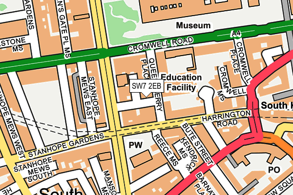 SW7 2EB map - OS OpenMap – Local (Ordnance Survey)