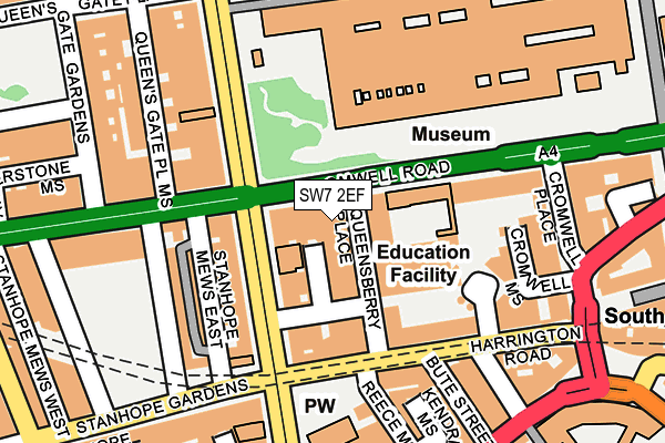 SW7 2EF map - OS OpenMap – Local (Ordnance Survey)