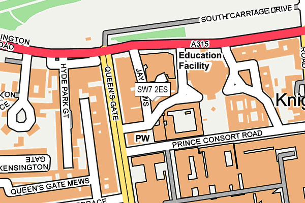 SW7 2ES map - OS OpenMap – Local (Ordnance Survey)