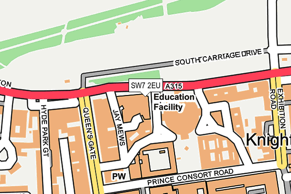 SW7 2EU map - OS OpenMap – Local (Ordnance Survey)