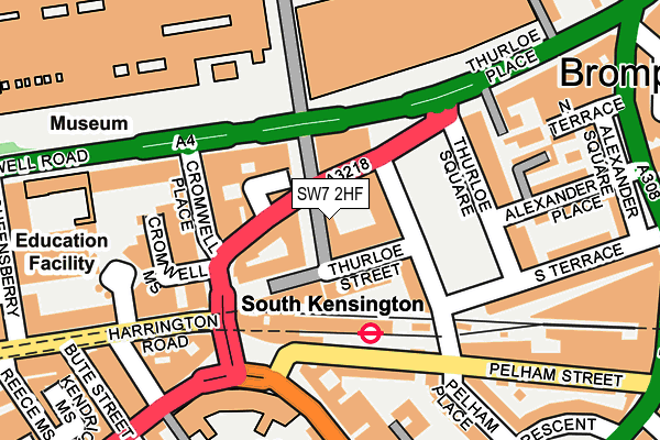 SW7 2HF map - OS OpenMap – Local (Ordnance Survey)