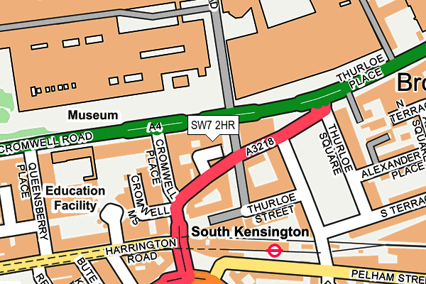 SW7 2HR map - OS OpenMap – Local (Ordnance Survey)