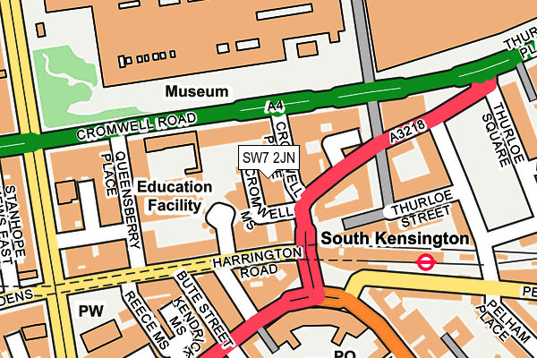 SW7 2JN map - OS OpenMap – Local (Ordnance Survey)