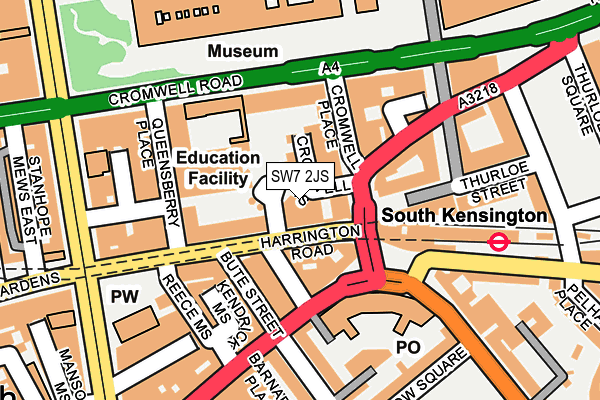 SW7 2JS map - OS OpenMap – Local (Ordnance Survey)