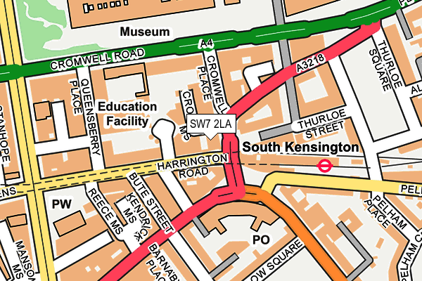 SW7 2LA map - OS OpenMap – Local (Ordnance Survey)