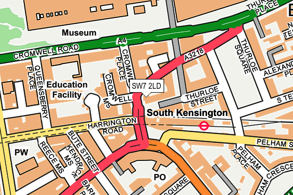 Map of SOUTH KENSINGTON ESTATES LIMITED at local scale