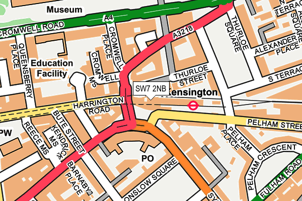 SW7 2NB map - OS OpenMap – Local (Ordnance Survey)