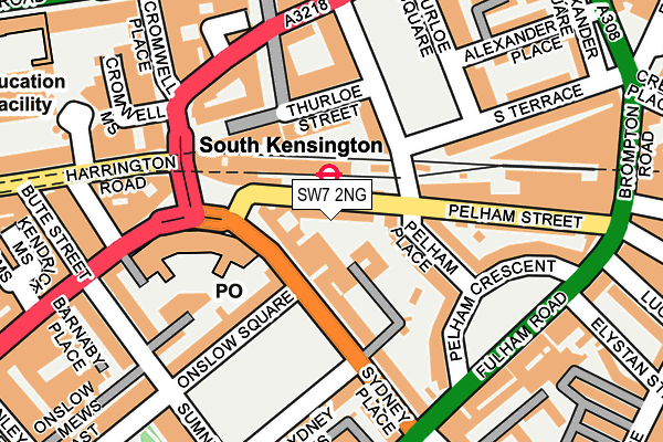 SW7 2NG map - OS OpenMap – Local (Ordnance Survey)