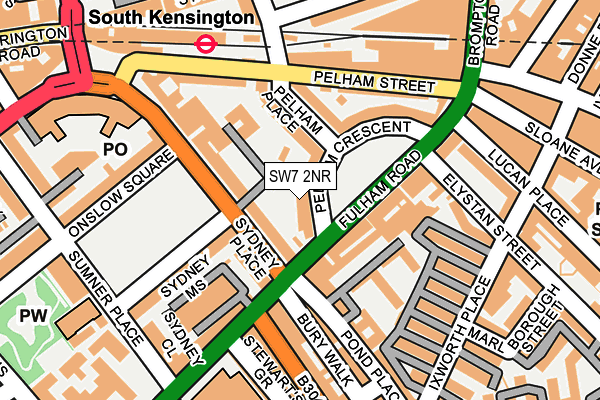 SW7 2NR map - OS OpenMap – Local (Ordnance Survey)