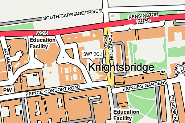 SW7 2QJ map - OS OpenMap – Local (Ordnance Survey)