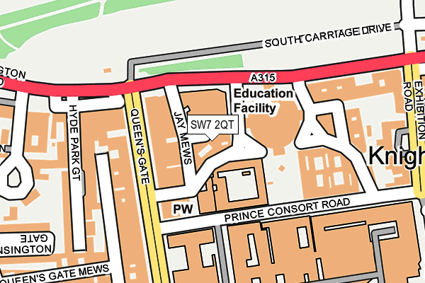 SW7 2QT map - OS OpenMap – Local (Ordnance Survey)