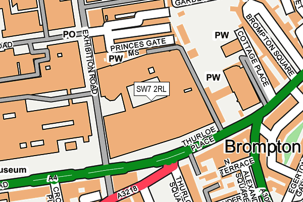 SW7 2RL map - OS OpenMap – Local (Ordnance Survey)