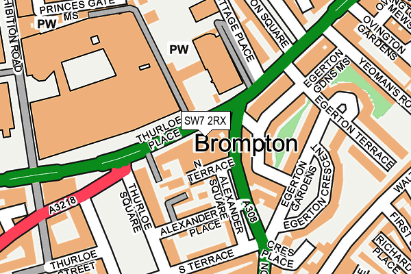 SW7 2RX map - OS OpenMap – Local (Ordnance Survey)