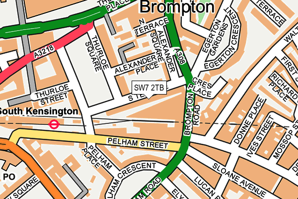 SW7 2TB map - OS OpenMap – Local (Ordnance Survey)