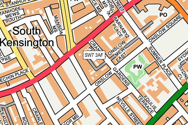 SW7 3AF map - OS OpenMap – Local (Ordnance Survey)