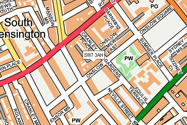 SW7 3AH map - OS OpenMap – Local (Ordnance Survey)