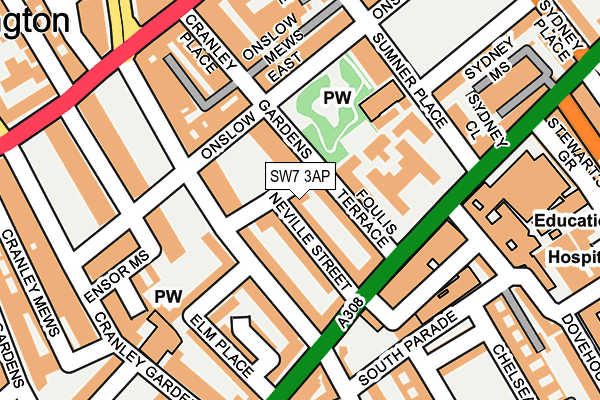 SW7 3AP map - OS OpenMap – Local (Ordnance Survey)
