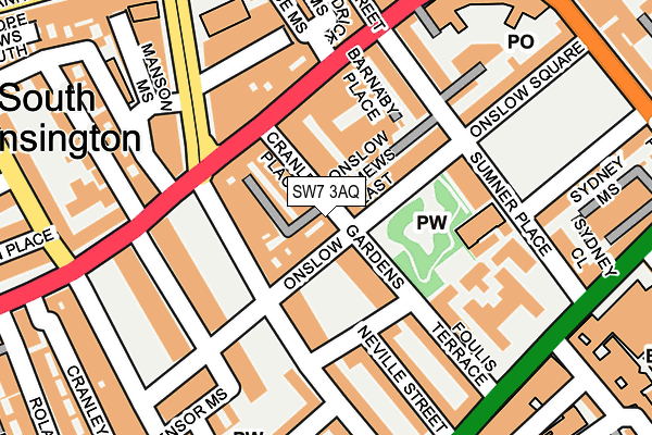 SW7 3AQ map - OS OpenMap – Local (Ordnance Survey)