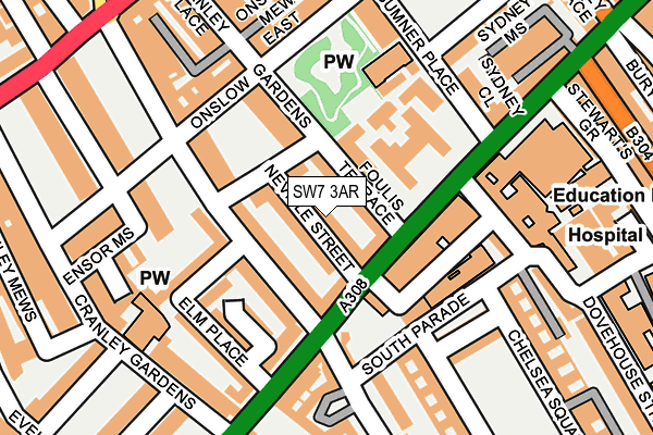 SW7 3AR map - OS OpenMap – Local (Ordnance Survey)