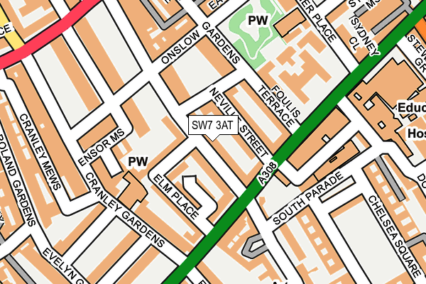 SW7 3AT map - OS OpenMap – Local (Ordnance Survey)