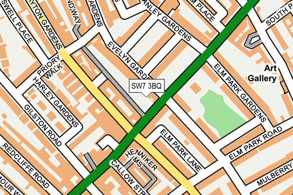 SW7 3BQ map - OS OpenMap – Local (Ordnance Survey)