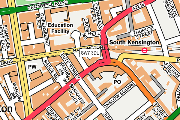 SW7 3DL map - OS OpenMap – Local (Ordnance Survey)