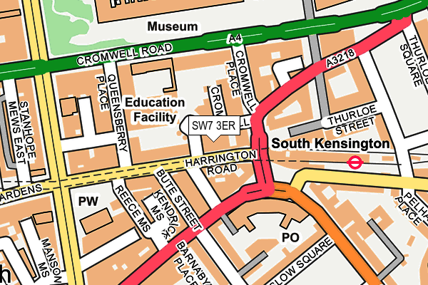 SW7 3ER map - OS OpenMap – Local (Ordnance Survey)