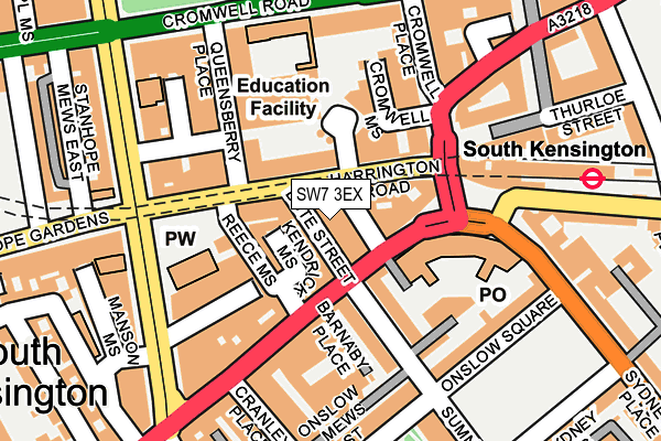 SW7 3EX map - OS OpenMap – Local (Ordnance Survey)