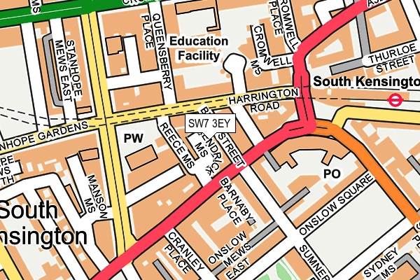 SW7 3EY map - OS OpenMap – Local (Ordnance Survey)