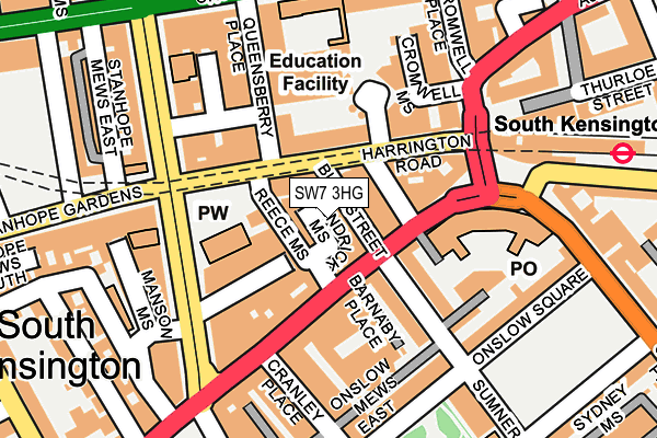 SW7 3HG map - OS OpenMap – Local (Ordnance Survey)