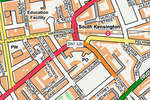 SW7 3JH map - OS OpenMap – Local (Ordnance Survey)