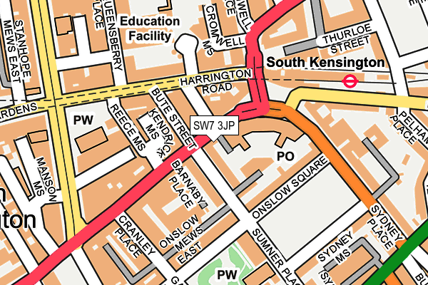 SW7 3JP map - OS OpenMap – Local (Ordnance Survey)