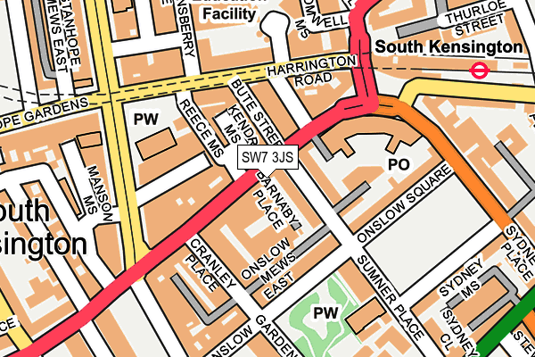 SW7 3JS map - OS OpenMap – Local (Ordnance Survey)