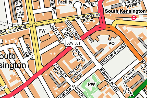 SW7 3JT map - OS OpenMap – Local (Ordnance Survey)