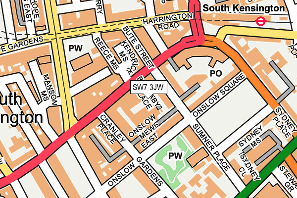 SW7 3JW map - OS OpenMap – Local (Ordnance Survey)