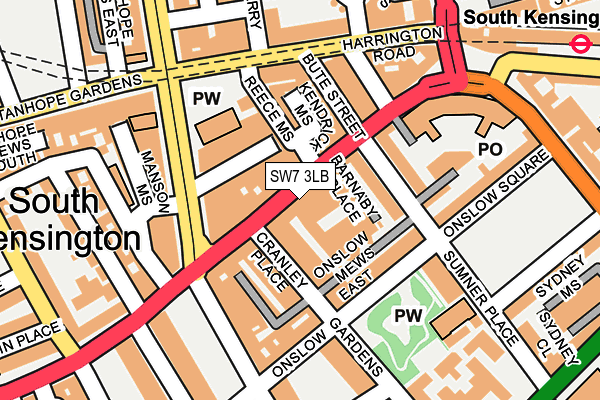 SW7 3LB map - OS OpenMap – Local (Ordnance Survey)