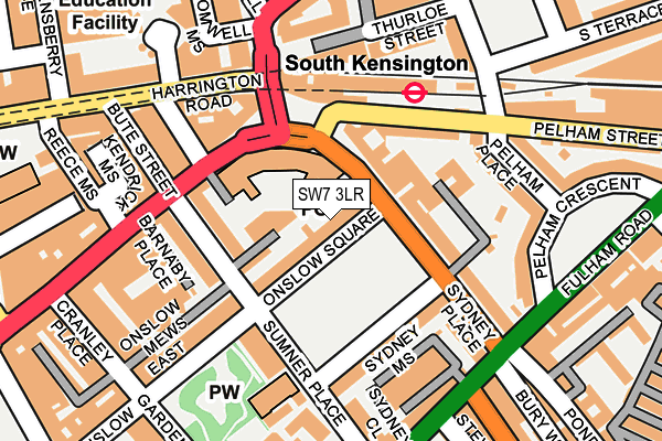 SW7 3LR map - OS OpenMap – Local (Ordnance Survey)