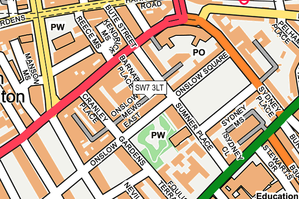 SW7 3LT map - OS OpenMap – Local (Ordnance Survey)