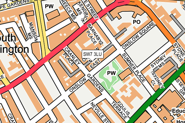 SW7 3LU map - OS OpenMap – Local (Ordnance Survey)