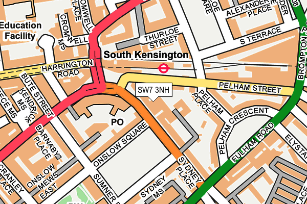 SW7 3NH map - OS OpenMap – Local (Ordnance Survey)