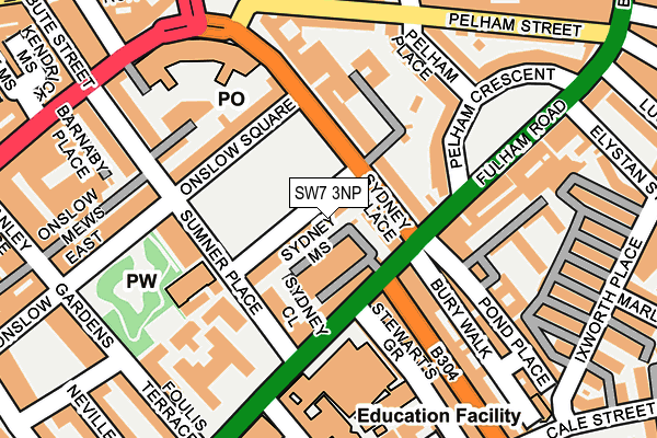 SW7 3NP map - OS OpenMap – Local (Ordnance Survey)