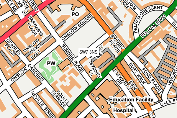 SW7 3NS map - OS OpenMap – Local (Ordnance Survey)