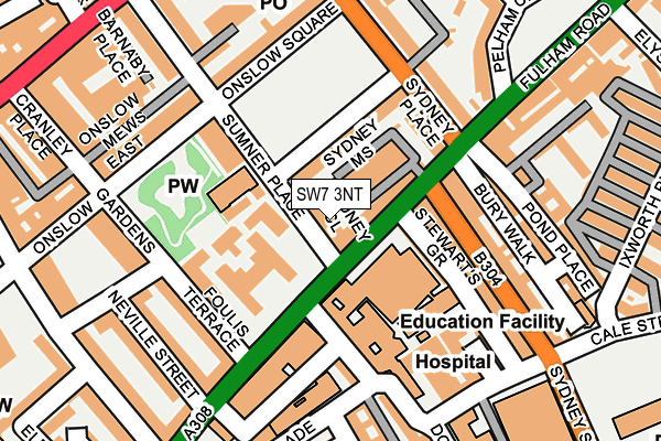 SW7 3NT map - OS OpenMap – Local (Ordnance Survey)