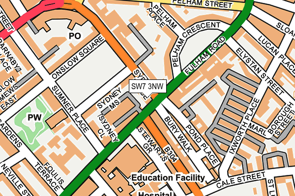 SW7 3NW map - OS OpenMap – Local (Ordnance Survey)