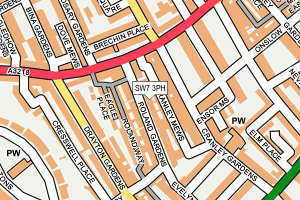 Map of 80 CORNWALL GARDENS PMC LIMITED at local scale